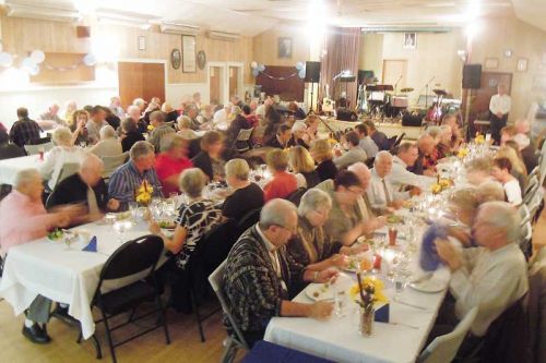 100 plus diners tuck in at the Central Frontenac Railway Heritage Society's third gala fundraiser at Oso Halls